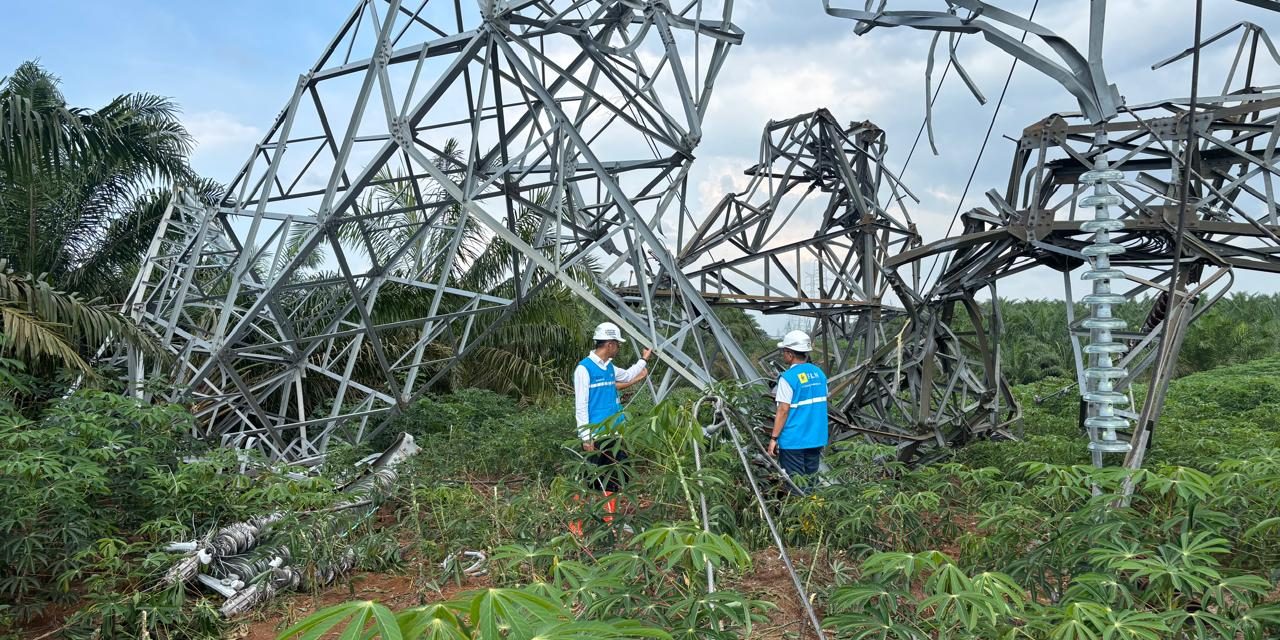 Hujan Lebat Dan Angin Kencang Rusak 12 Tower Transmisi